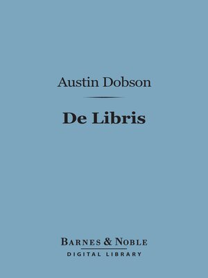 cover image of De Libris